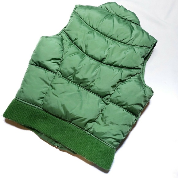 Old Navy Girls Green Vest Puffer Size M - Picture 3 of 5